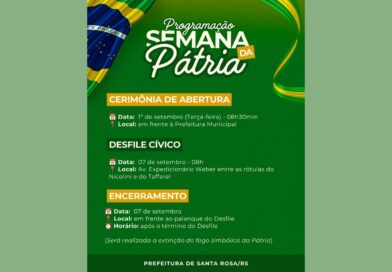 Semana da Pátria terá cerimônia de abertura na próxima semana Semana da Pátria terá cerimônia de abertura na próxima semana