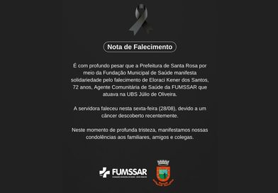 Nota de Falecimento Nota de Falecimento