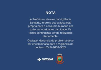 NOTA – ÁGUA