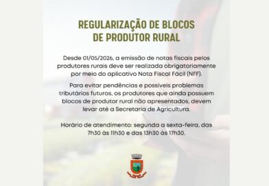 Produtores rurais devem regularizar blocos de produtor em Santa Rosa Produtores rurais devem regularizar blocos de produtor em Santa Rosa