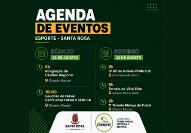 FIM DE SEMANA COM ESPORTE EM SANTA ROSA! FIM DE SEMANA COM ESPORTE EM SANTA ROSA!