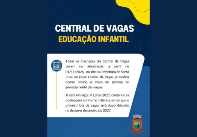 Atualização cadastral da Central de Vagas da Educação Infantil inicia em novembro Atualização cadastral da Central de Vagas da Educação Infantil inicia em novembro