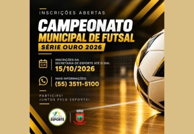 Inscrições Abertas | Campeonato Municipal de Futsal – Série Ouro 2026